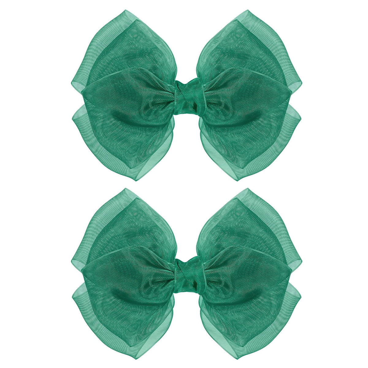KCHIES hunter green mesh bow clip in 4-inch size for secure, comfortable wear