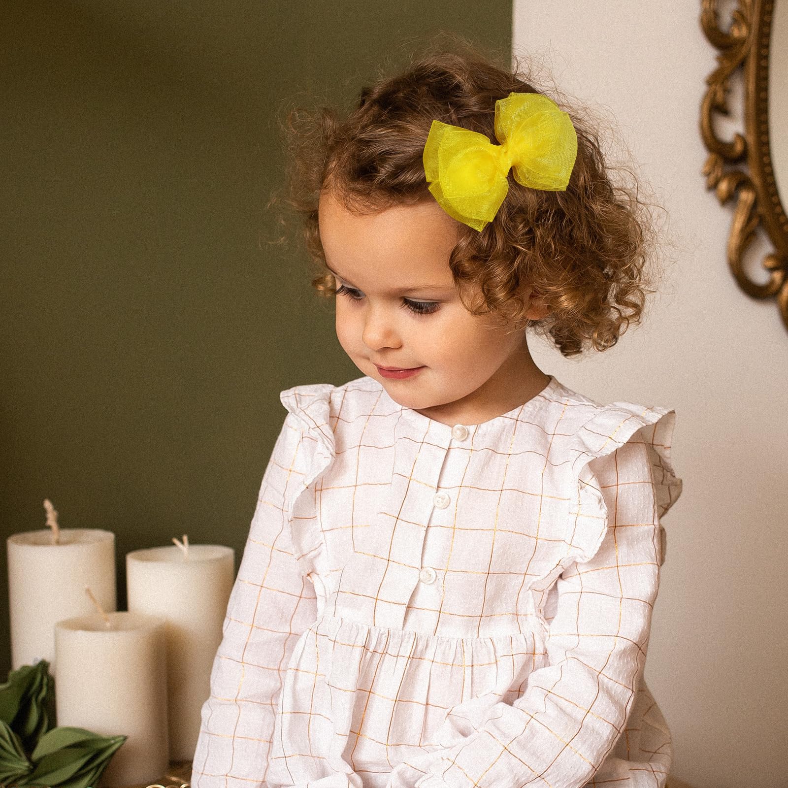 Large 4-inch mesh bow enhances ponytails and buns with flair.
