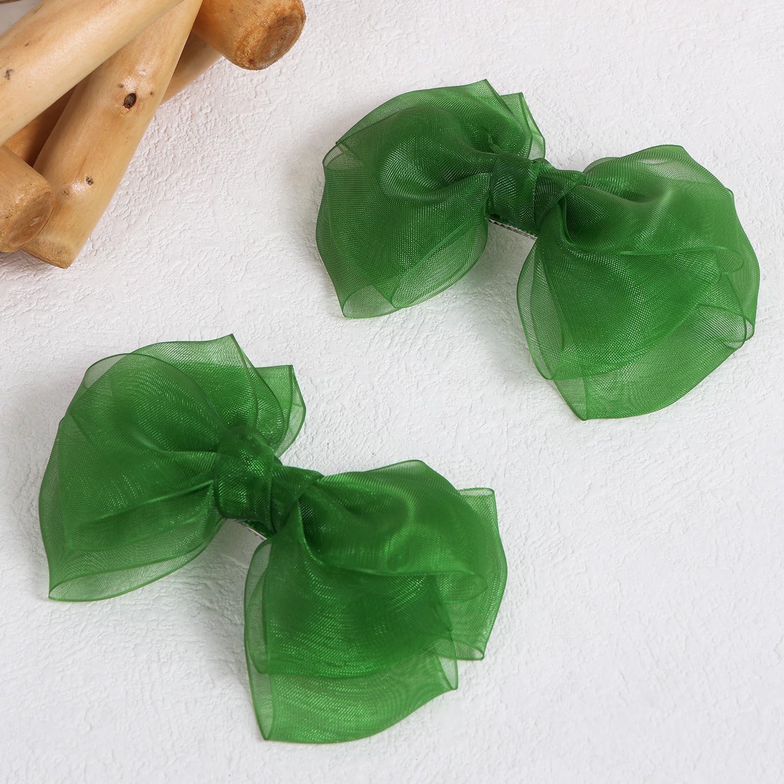 KCHIES mesh bow closeup highlighting delicate fabric and elegant design.