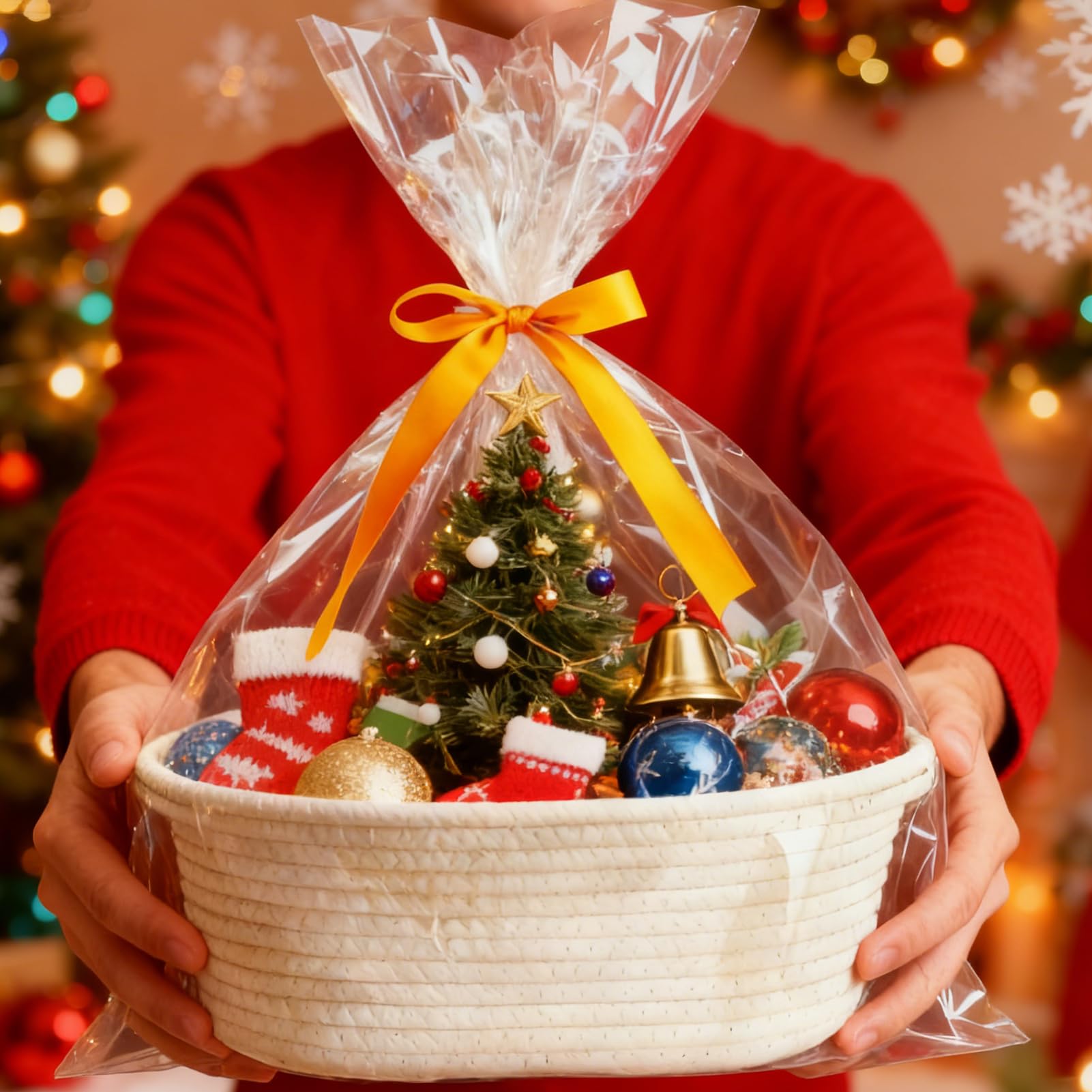 KCKLYY gift basket empty 12x8x5 ready for personalization.