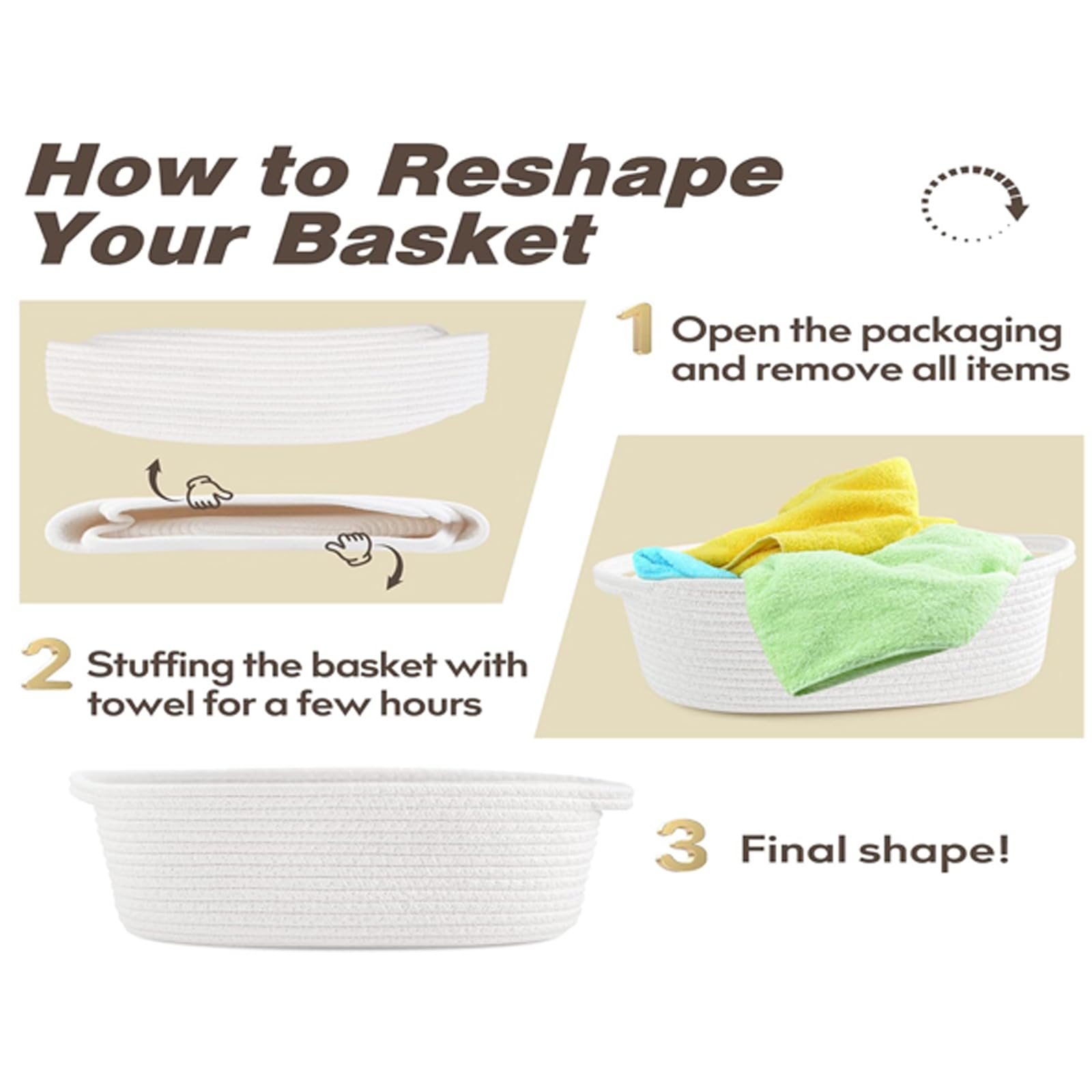 KCKLYY Gift Basket Empty pet-friendly storage; cozy home accents