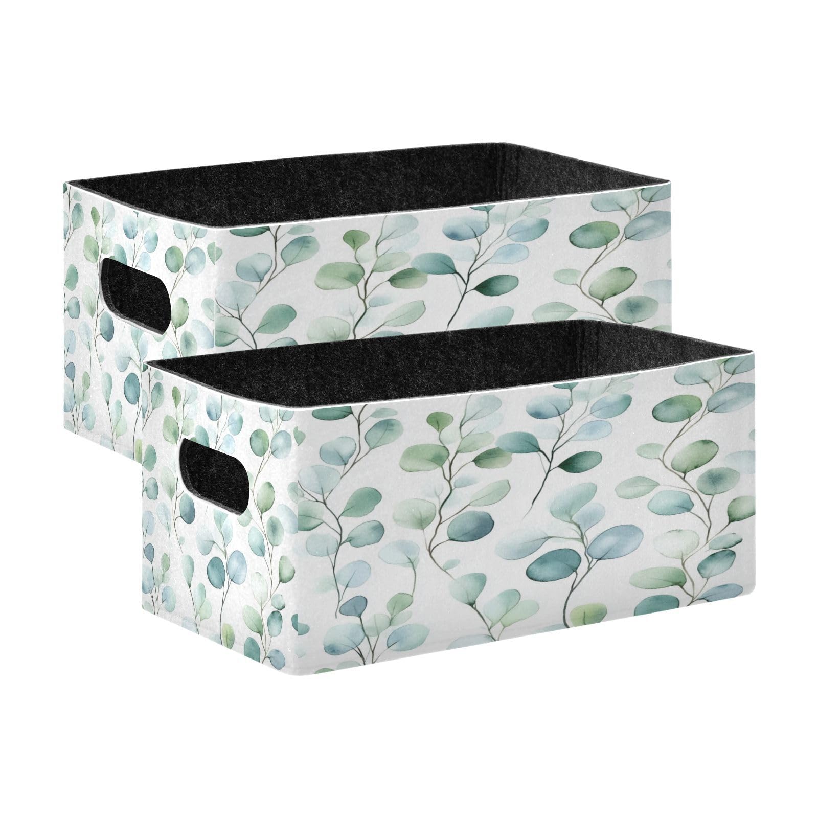 Kcldeci flower green leaves storage bin on shelf showing space-saving design and organized toys