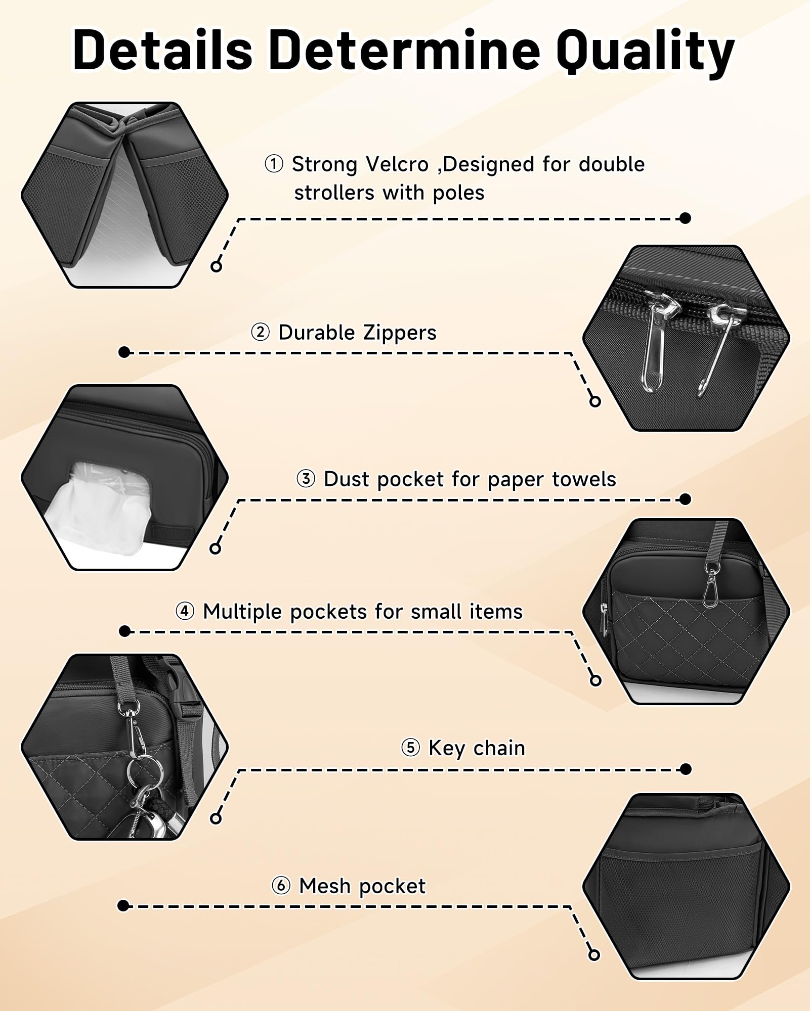 kcross waterproof material keeps contents dry and easy to wipe