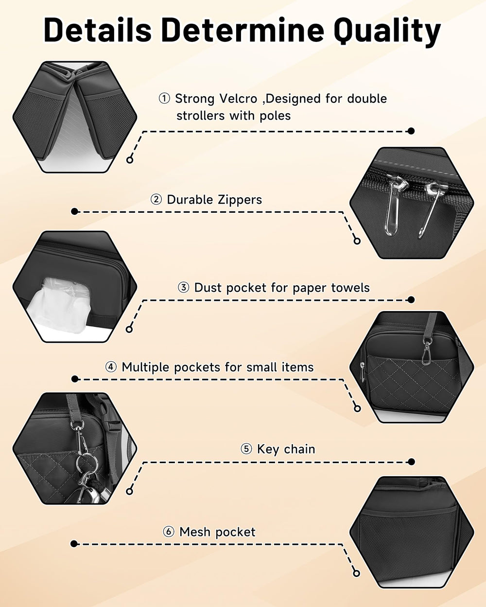 kcross waterproof material keeps contents dry and easy to wipe