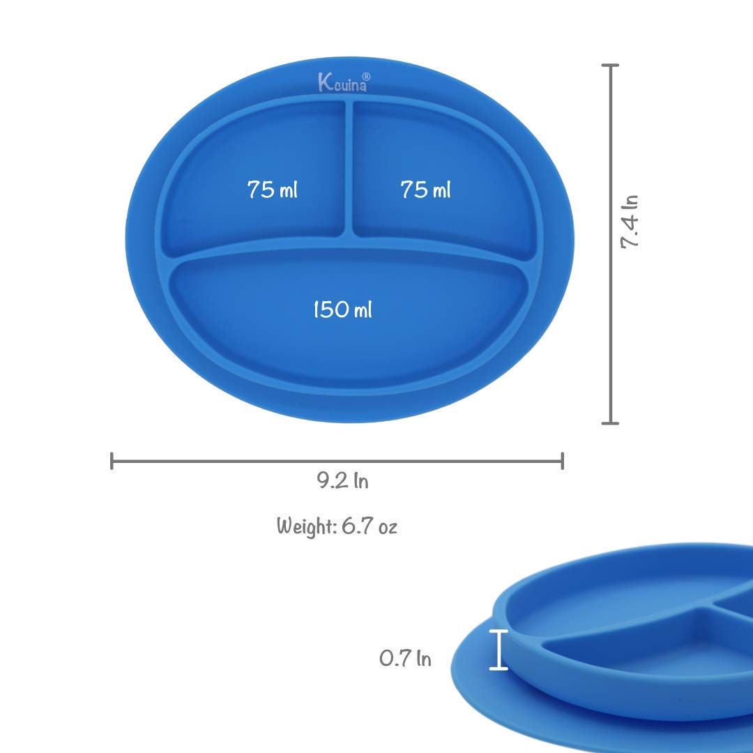 Kcuina BPA-free silicone plate ensures safe feeding.