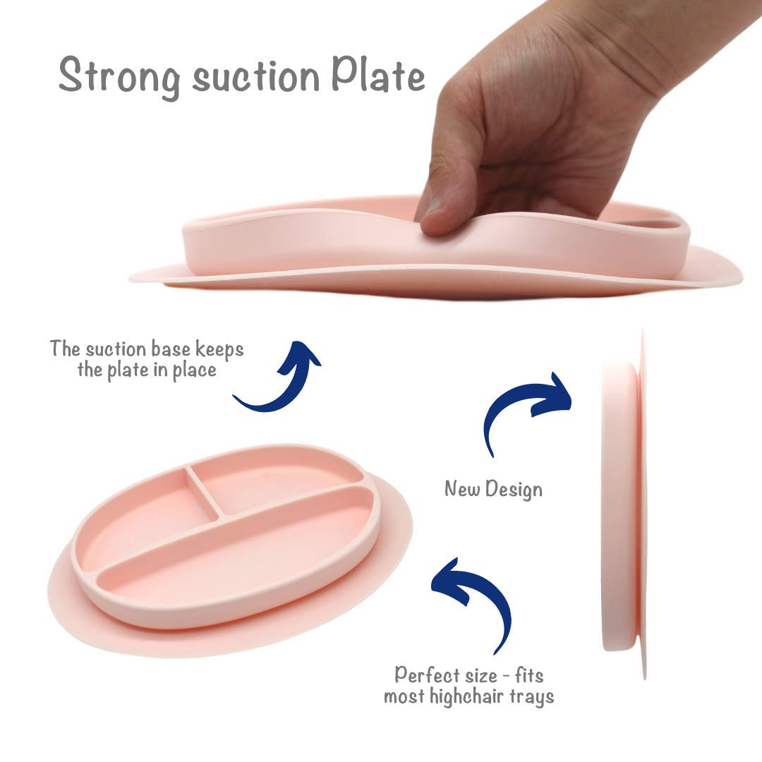 Kcuina training plate helps baby-led meals stay in place during feeding