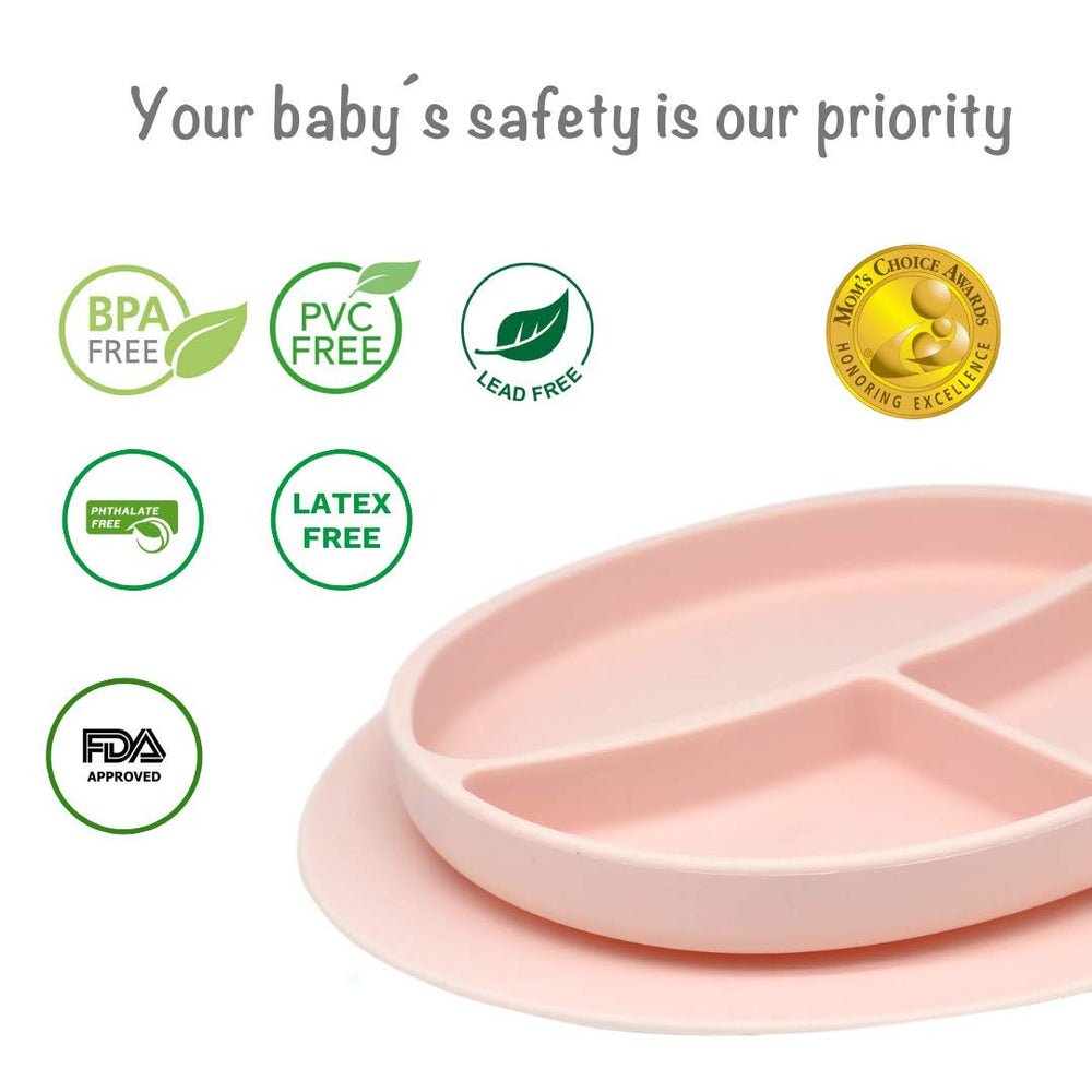 Kcuina unbreakable silicone plate resists drops for everyday use