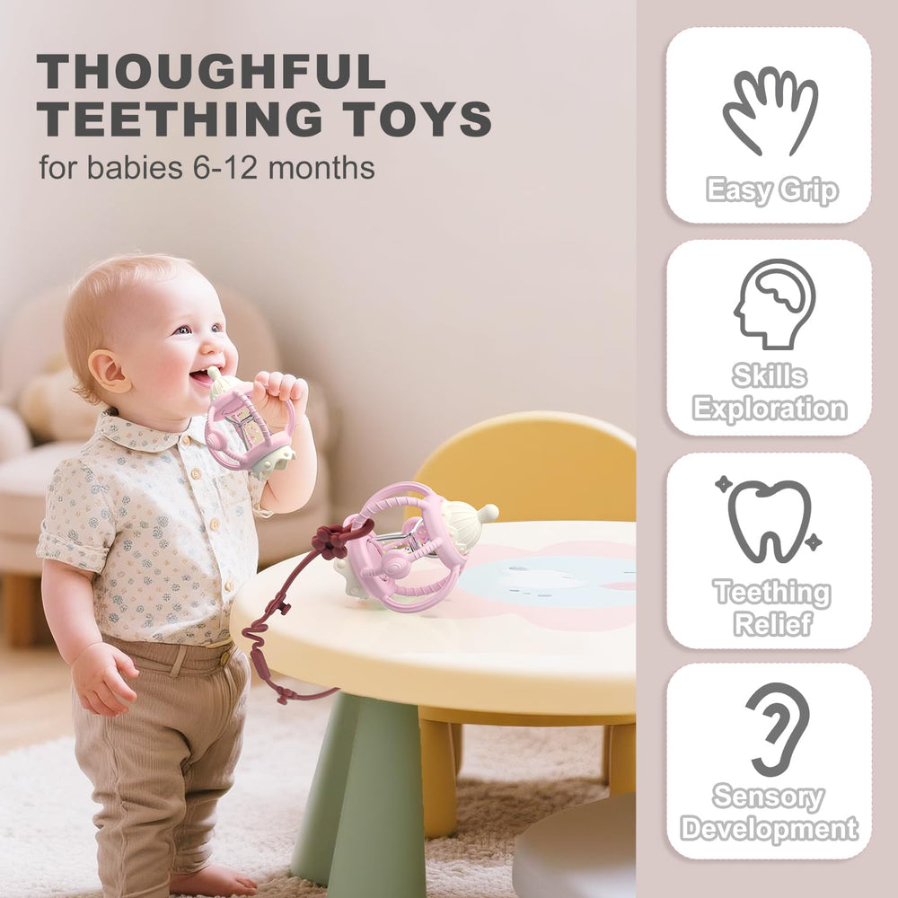 KDTOMOY teether designed for easy dishwasher cleaning.