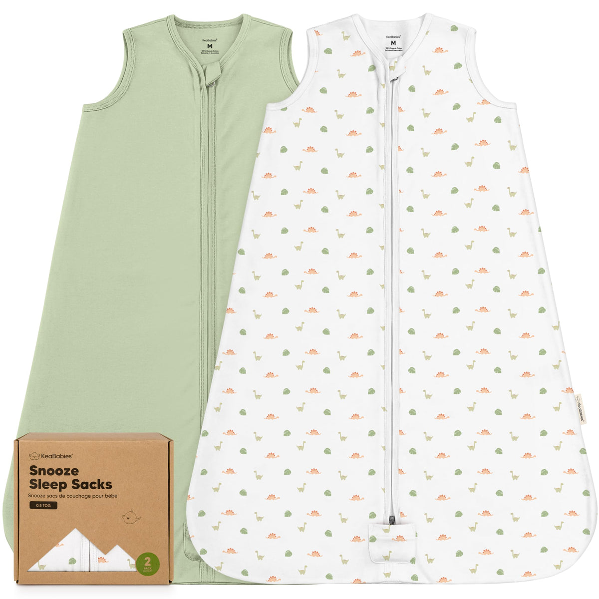 KeaBabies 2-pack sleep sacks on baby for cozy wear during sleep.