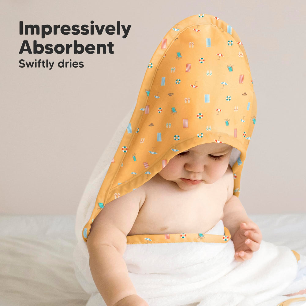 KeaBabies adorable hooded design adds fun to bath time