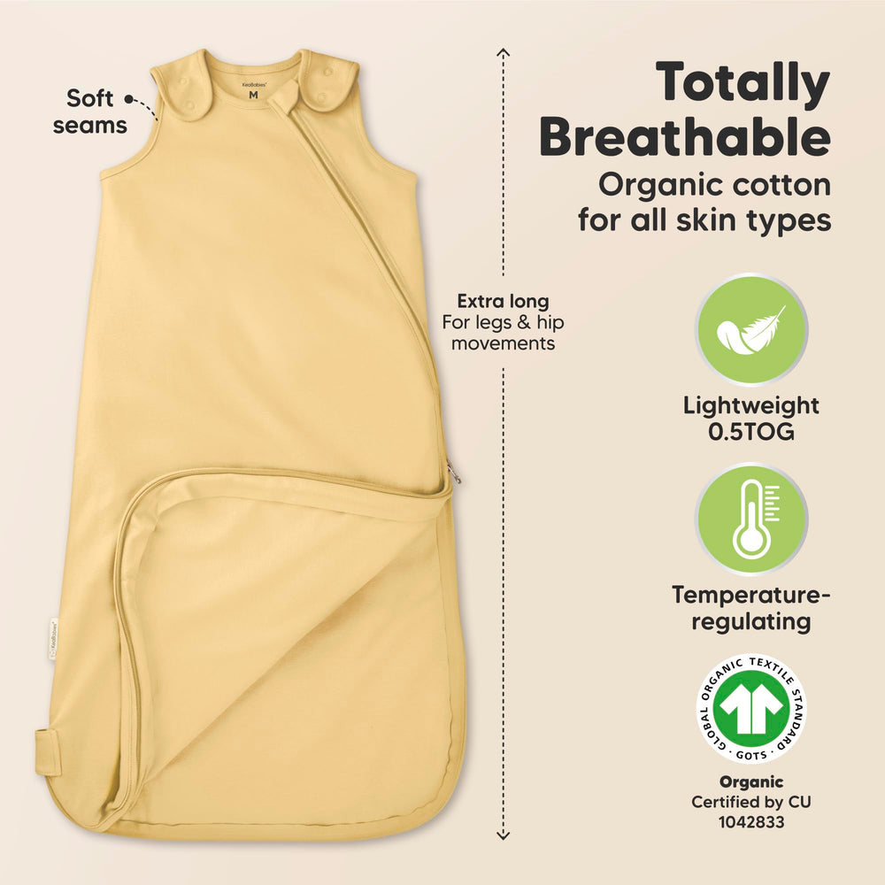 KeaBabies Avocado organic cotton close-up shows ultra-soft, skin-friendly fabric.