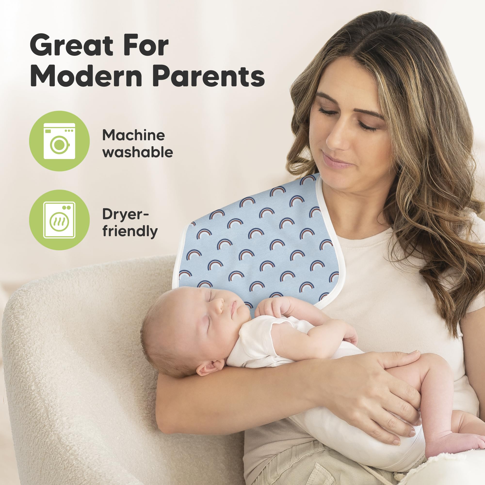 KeaBabies unisex-style burp cloths fit both baby boys and girls.