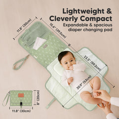 KeaBabies diaper clutch with pockets keeps newborn essentials organized.