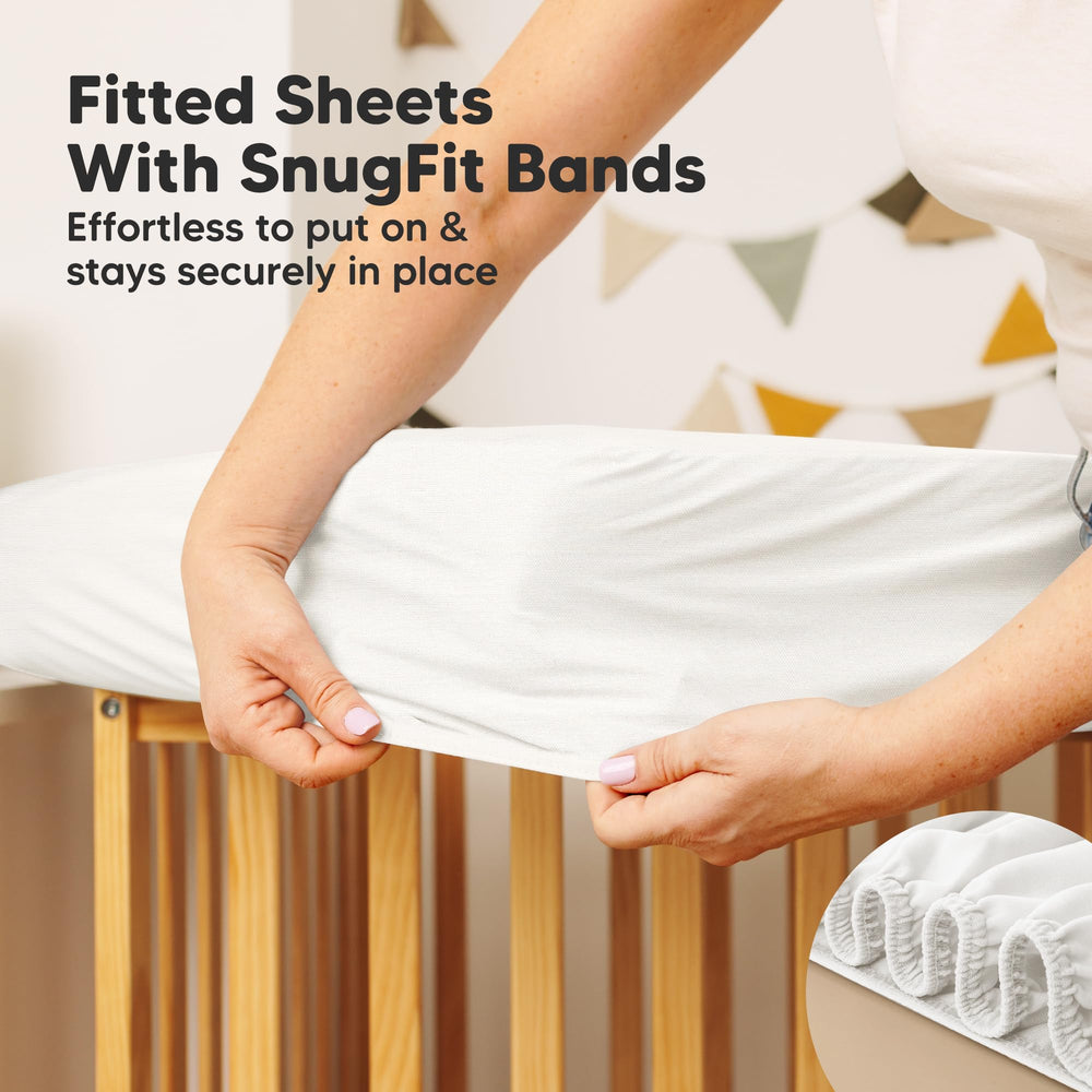 KeaBabies gender-neutral crib protector suits any nursery decor.