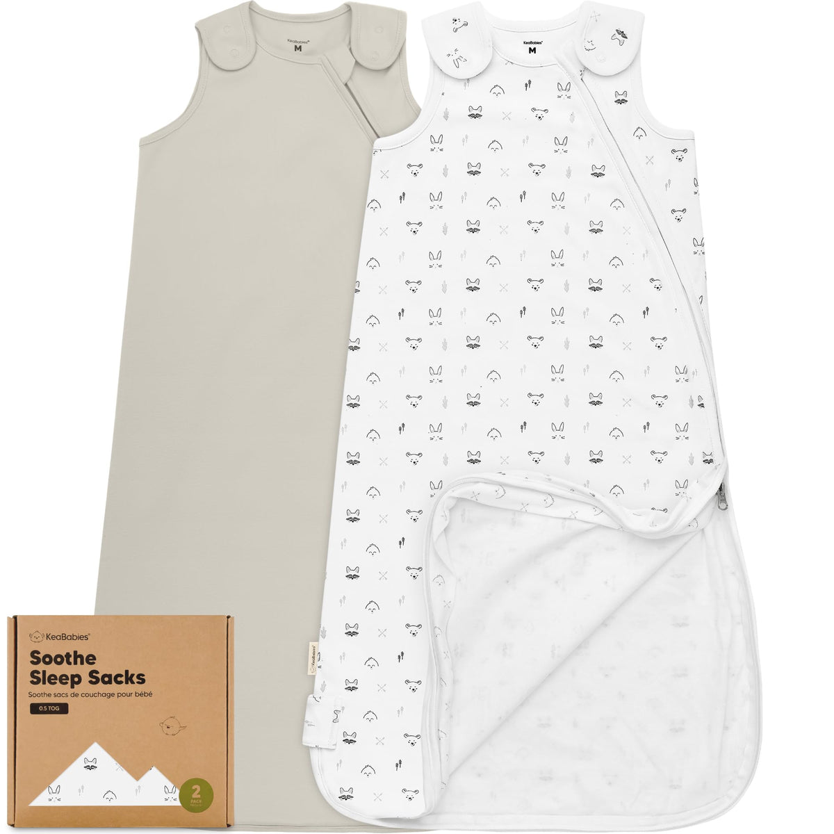 KeaBabies sleep sack organic cotton close up texture for breathability