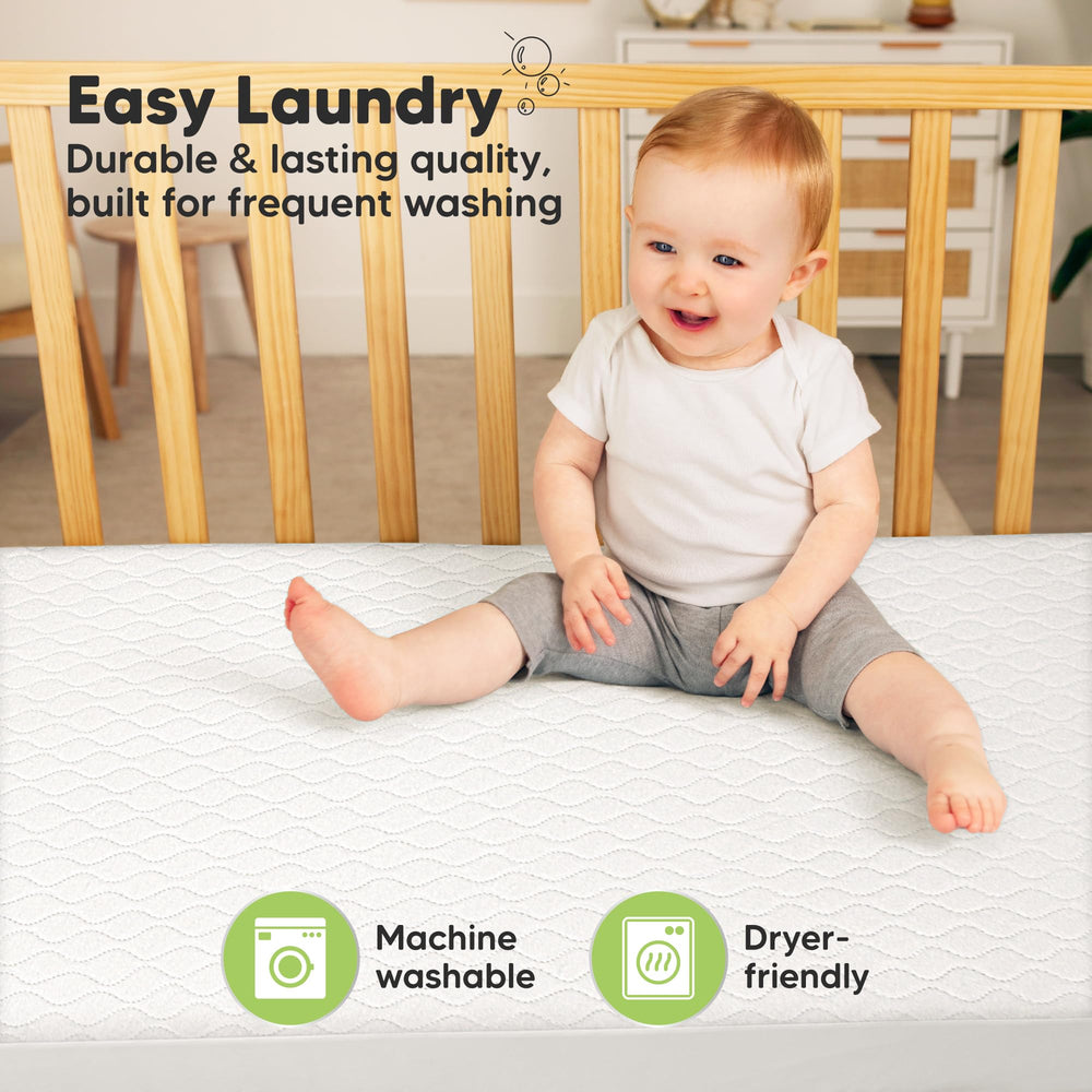 KeaBabies soft-quiet top layer keeps baby comfy with minimal noise.