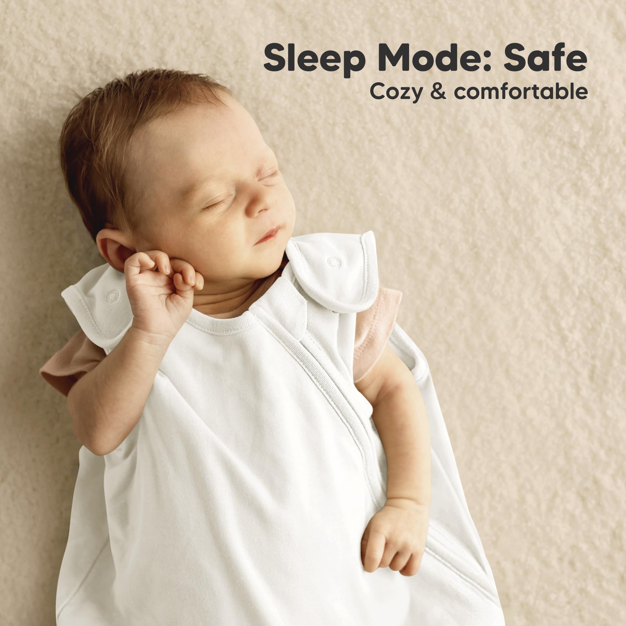 KeaBabies 0.5 TOG lightweight sleep sack maintains comfortable warmth.
