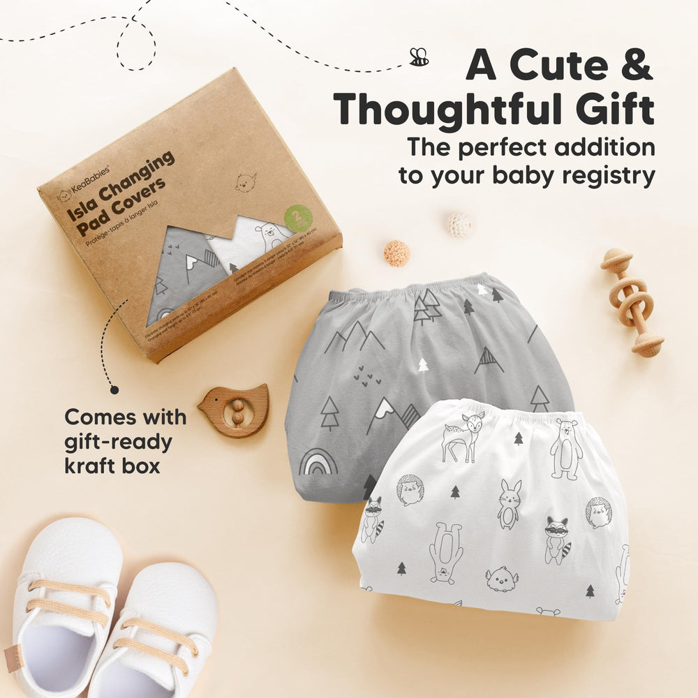 KeaBabies Isla 2-pack provides two covers for busy nursery days