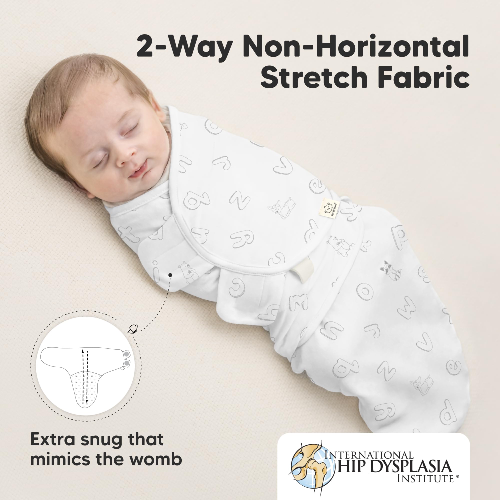KeaBabies 2-way stretch knit adds durability and comfort