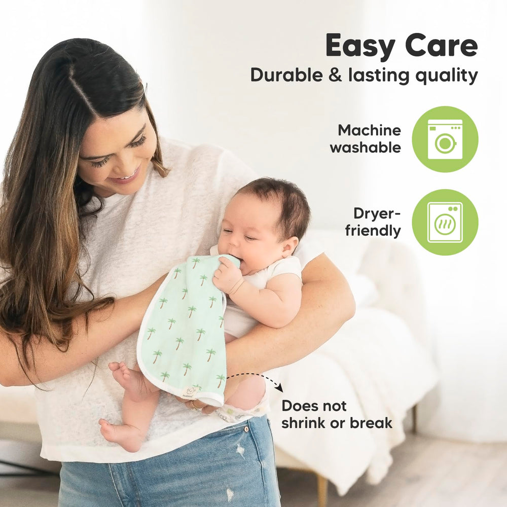 KeaBabies 21x10 inch burp cloth covers shoulders effectively during feeds