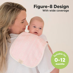 KeaBabies 21x10 inch burp cloth offers wide coverage for baby and caregiver.