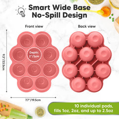 KeaBabies 2oz baby food cubes for precise portions and quick meals.