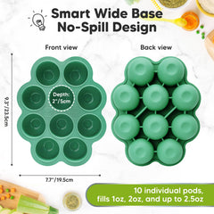 KeaBabies 2oz baby food cubes for precise portions.