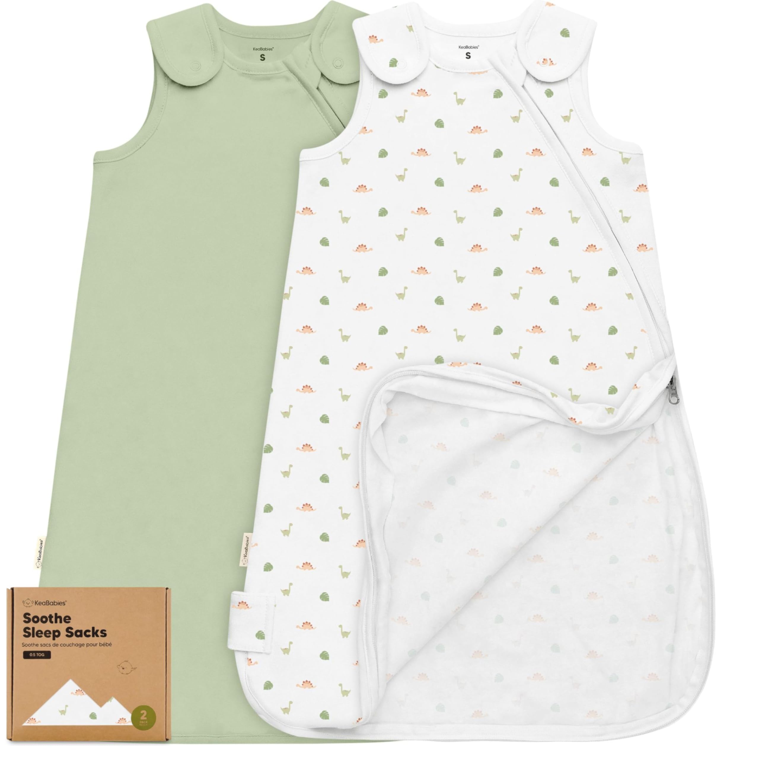 KeaBabies ergonomic-design sleep sacks for safe infant movement.