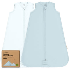 KeaBabies 2-pack sleep sacks Glacier in 0.5TOG organic cotton for breathable nights