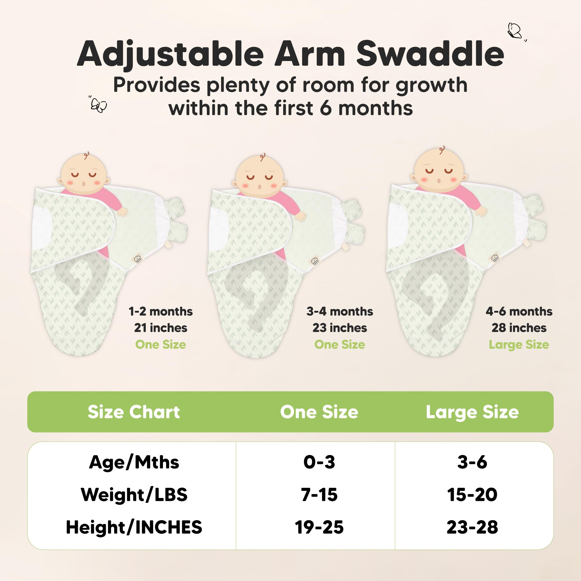 KeaBabies 2-way stretch knit with scratch-proof closures for a secure fit.