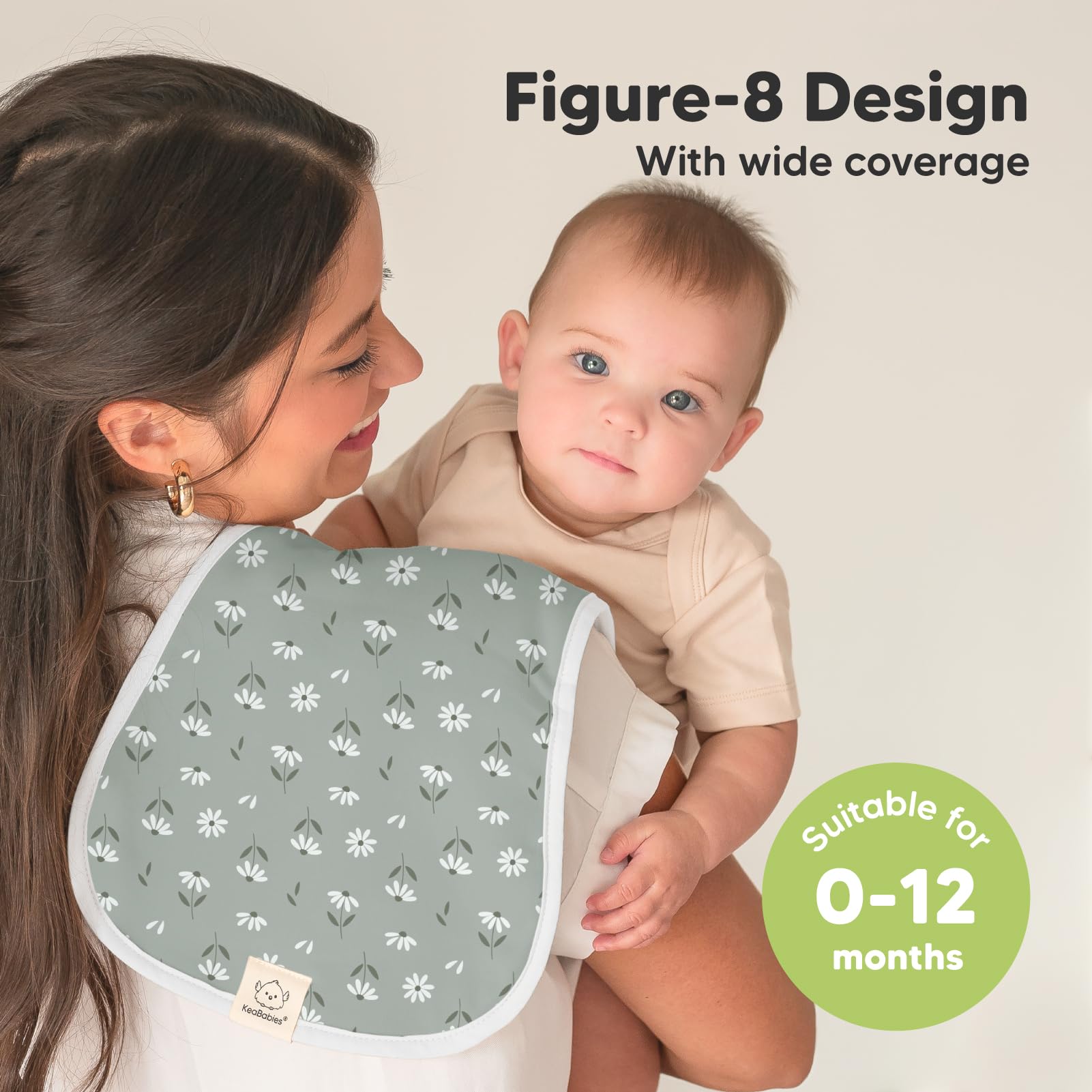KeaBabies 3-layer absorption design helps catch spills quickly.