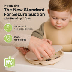 KeaBabies 3-pack silicone plates ready for quick meals and easy storage.