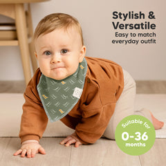 KeaBabies 3-stage nickel-free snaps adapt as baby grows for a precise fit