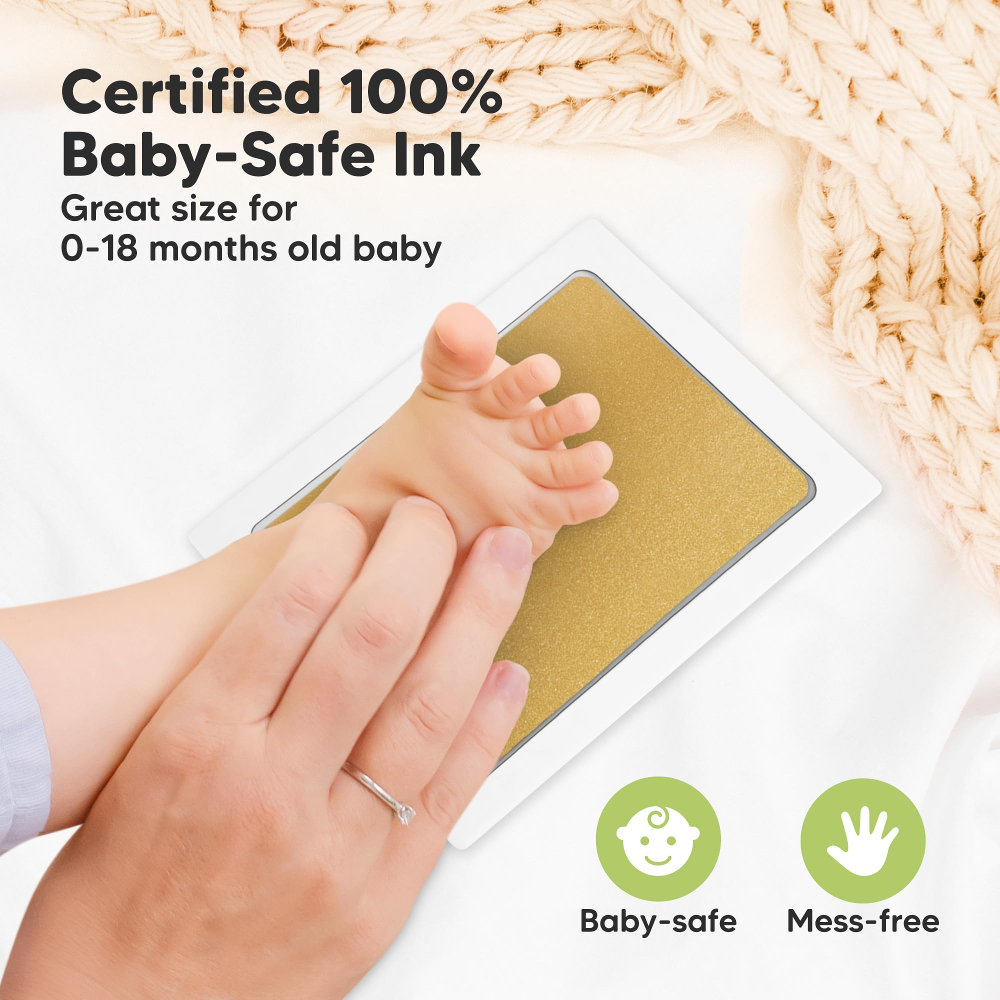 KeaBabies 4.2x6 inch ink pad ideal for newborns and small paws.