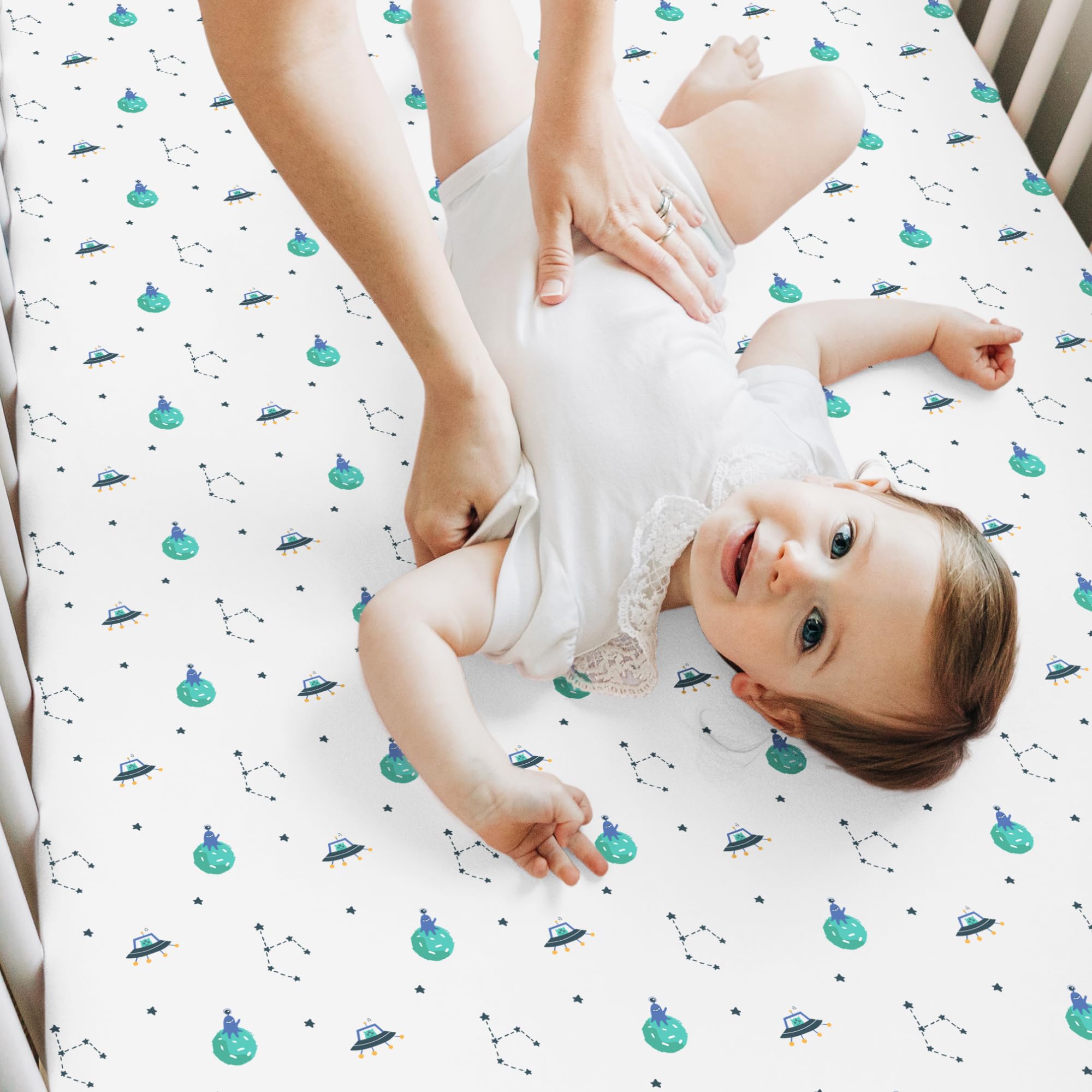 KeaBabies 52x28 crib sheet compatible with standard mattress