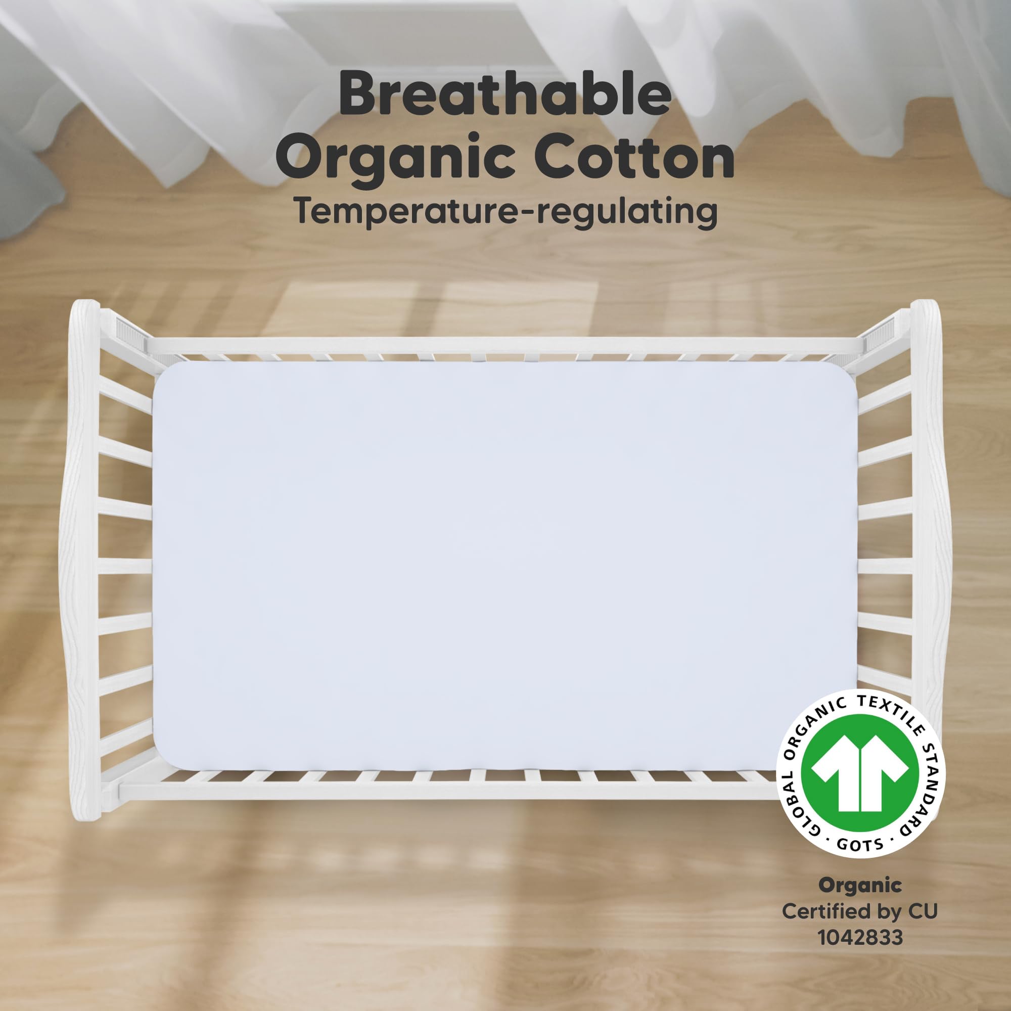 KeaBabies 52x28 crib sheet fits standard mattresses securely for restful nights
