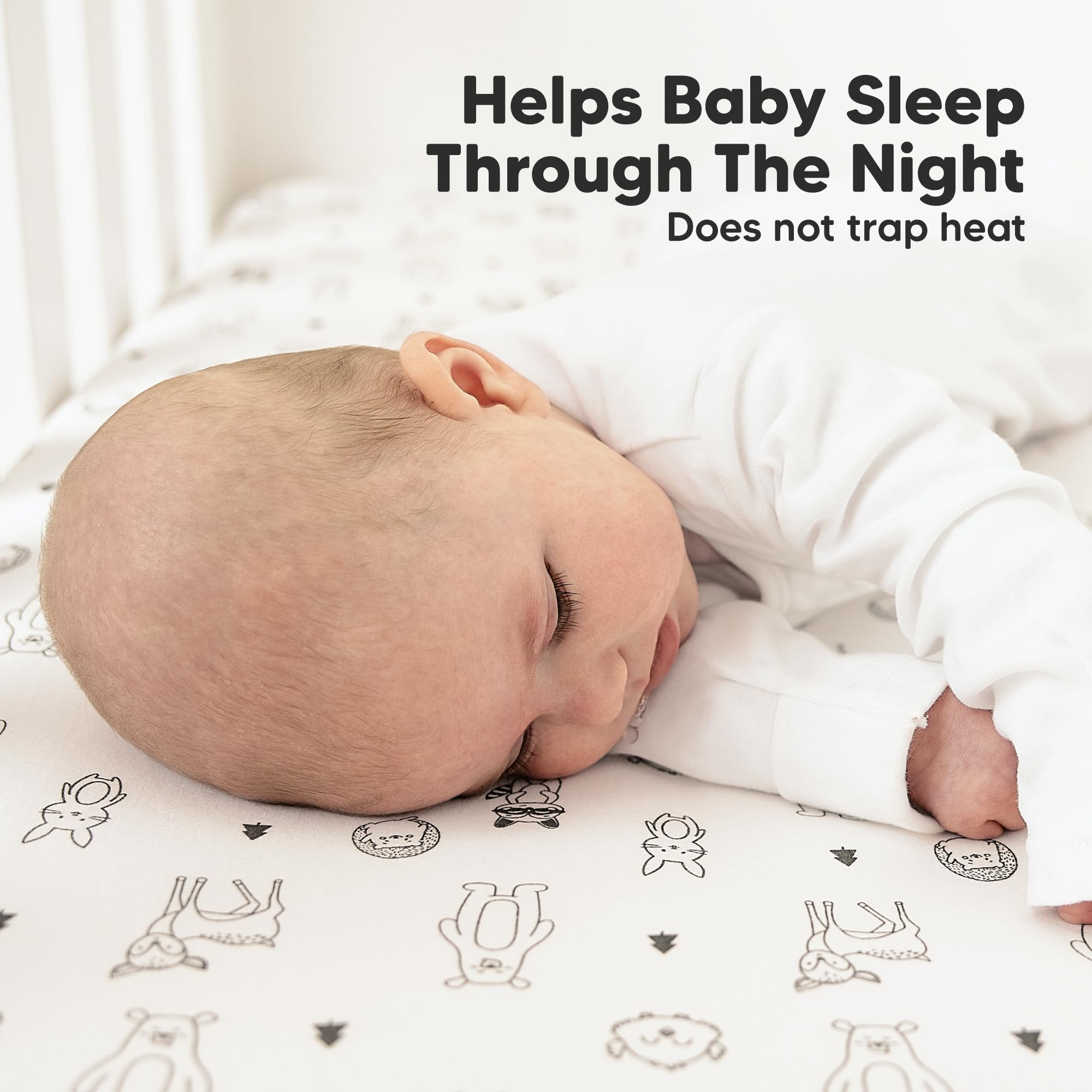 KeaBabies 52x28 standard crib fit on a snug mattress