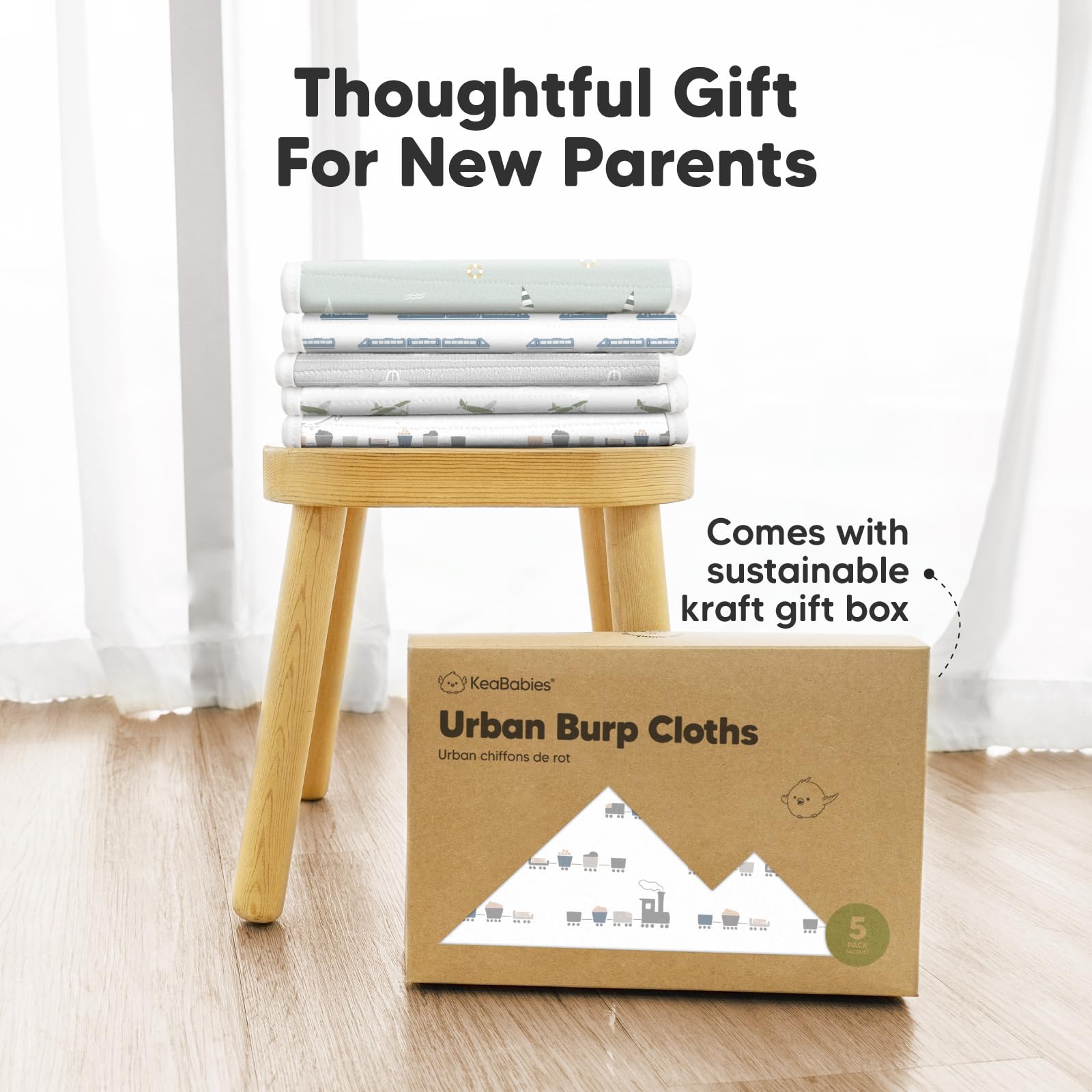 KeaBabies 5-pack offers versatile cloths for feeds and spills