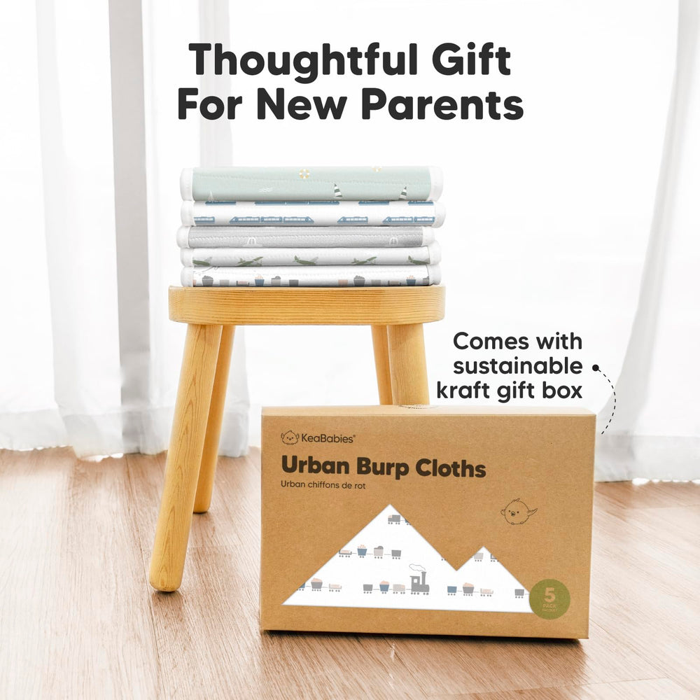 KeaBabies 5-pack offers versatile cloths for feeds and spills