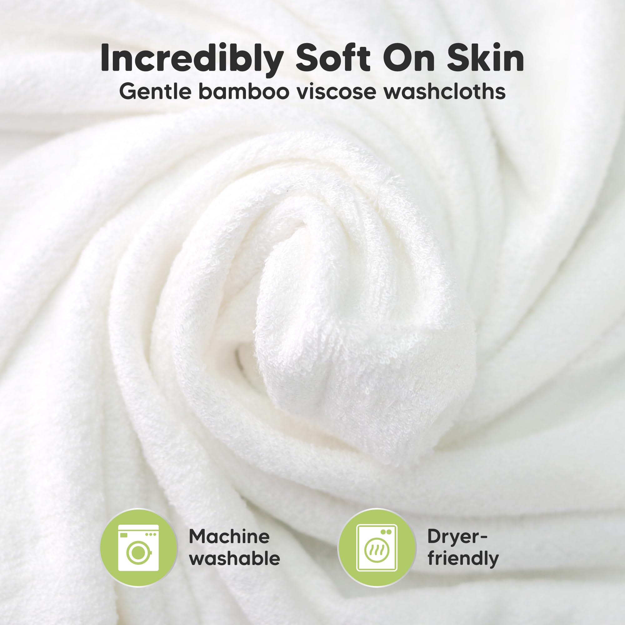 KeaBabies 6-pack washcloths absorbent and lather well for quick baths.