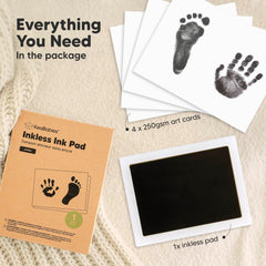 6x8 inch ink pad with imprint window for precise newborn prints
