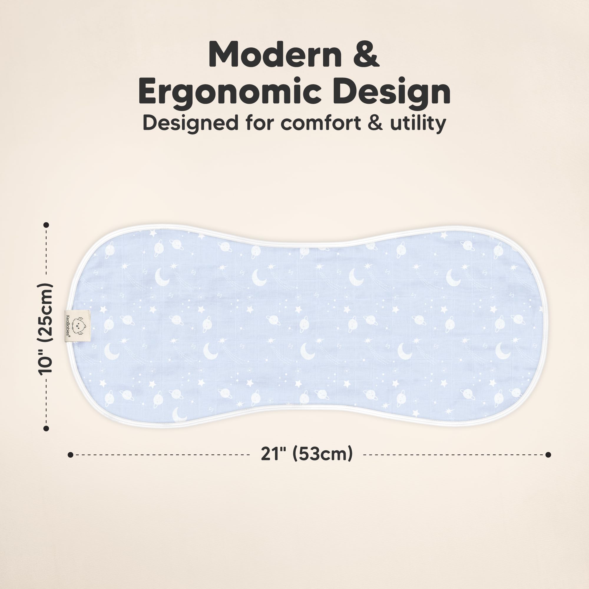 KeaBabies eight-layer burp cloths absorb messes effectively
