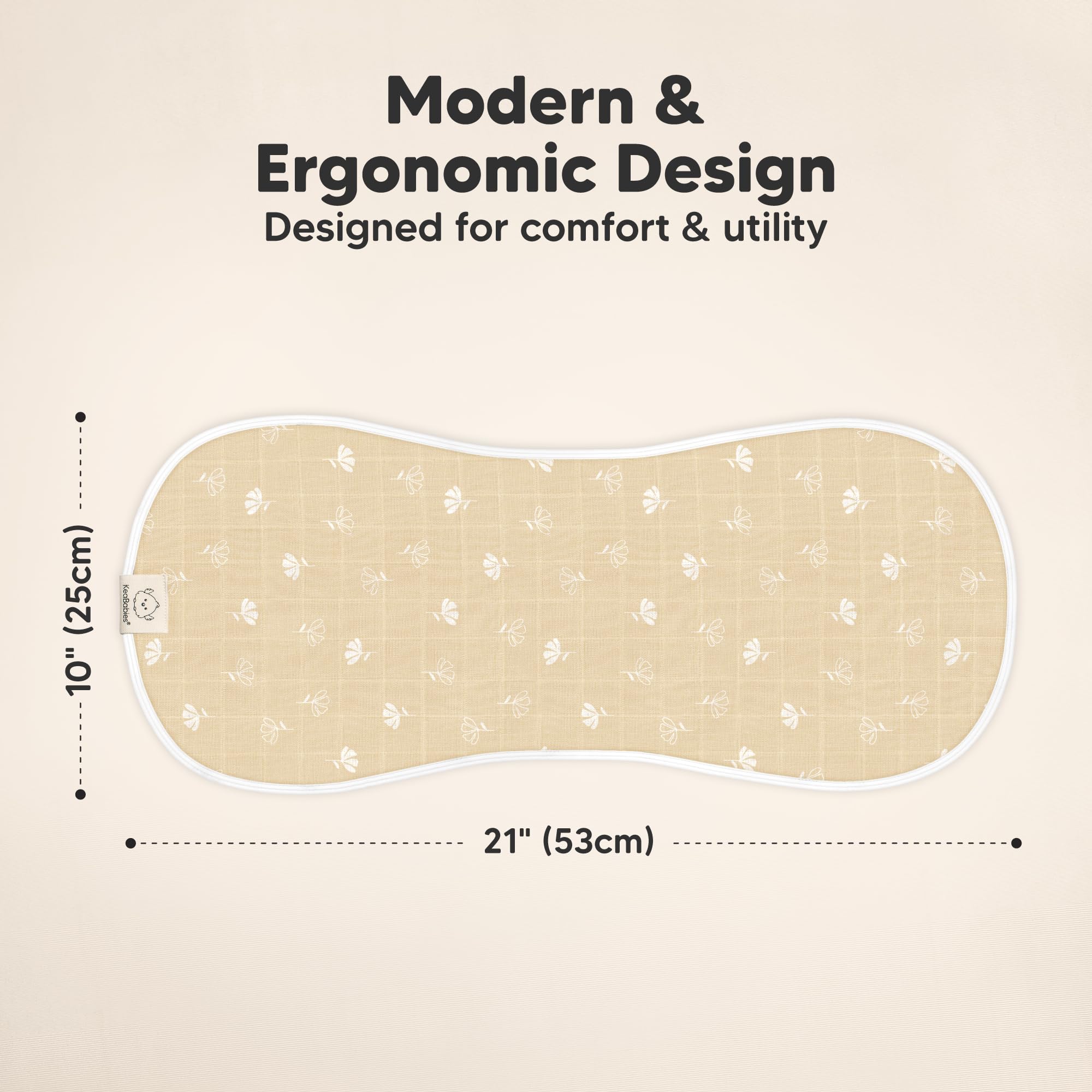Eight-layer bamboo cotton burp cloths deliver absorbent performance.