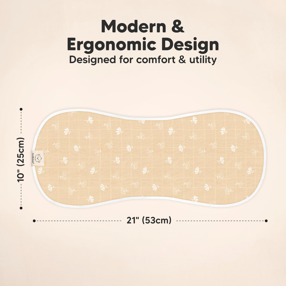 Eight-layer bamboo cotton burp cloths deliver absorbent performance.