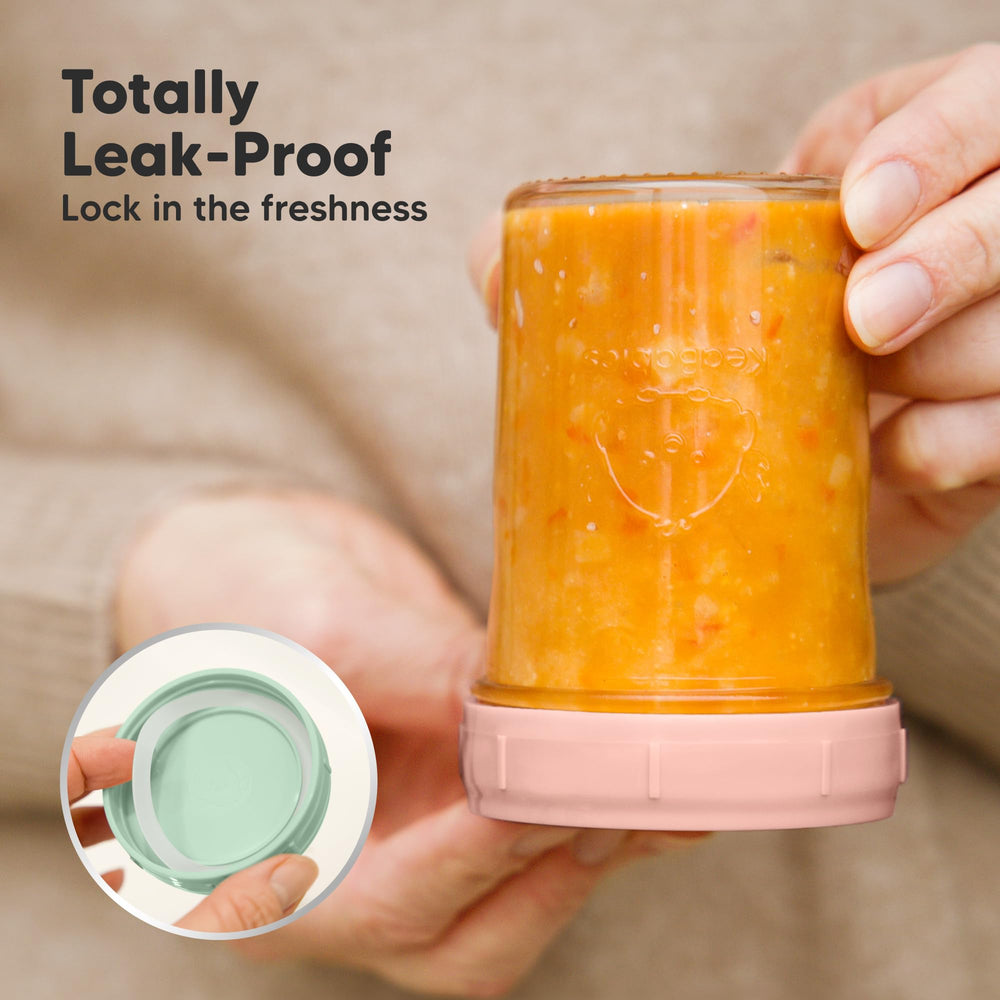 KeaBabies 8oz jar is microwave-safe for quick reheats
