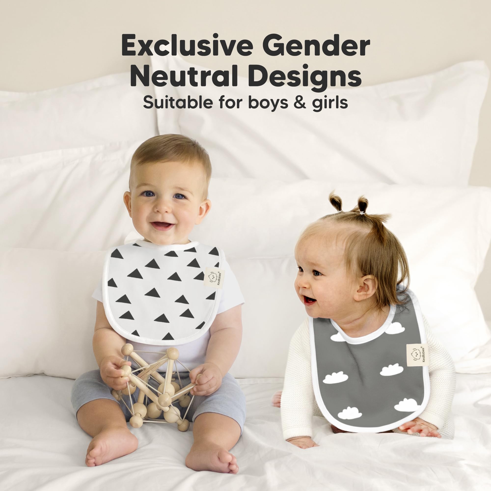 Bibs in action during feeding and burping moments.