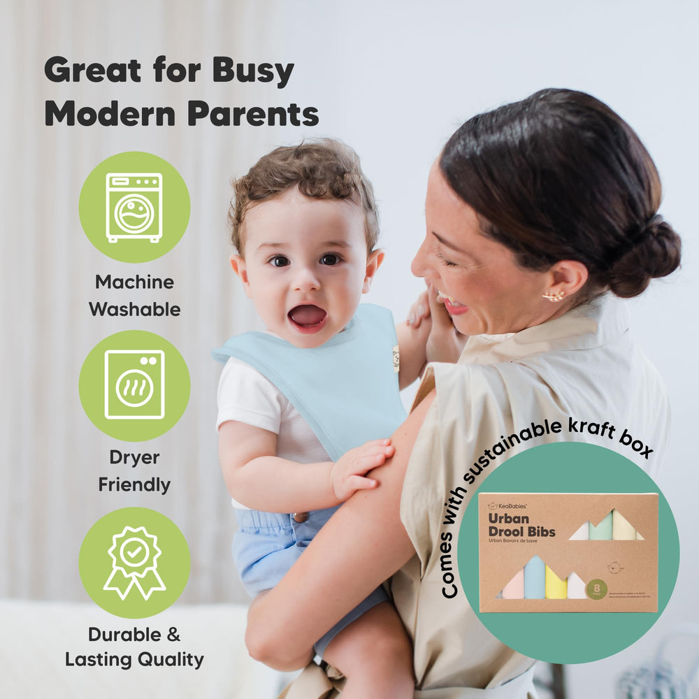 Gift-ready KeaBabies 8-pack in a durable box for new parents