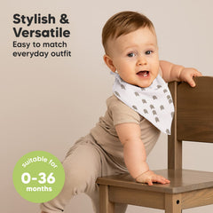 KeaBabies adjustable snaps ensure growing baby comfort and a secure fit.