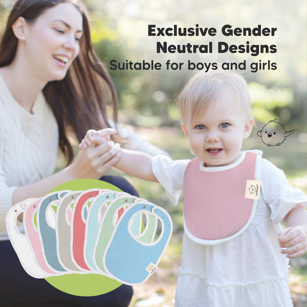 KeaBabies bib versatile for drool, feeding, burping, and mess cleanup.