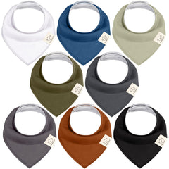 KeaBabies 8-pack organic bandana bibs, soft and versatile for daily outfits.